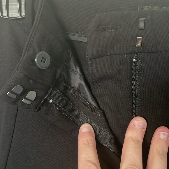 MNG by Mango NWOT Trouser Black Pants Clasp Closure Size 4 - Picture 3 of 9